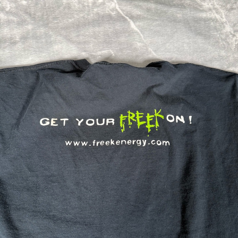Vintage Freek Energy Drink Promo T Shirt Mens XL (Estimated) Discontinued READ! - Picture 7 of 9